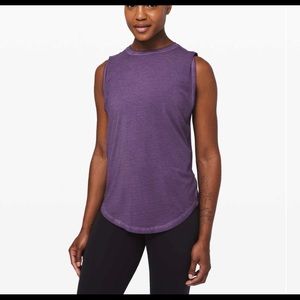 NWOT Lululemon Brunswick Muscle Tank Top Washed Purple Ink 8